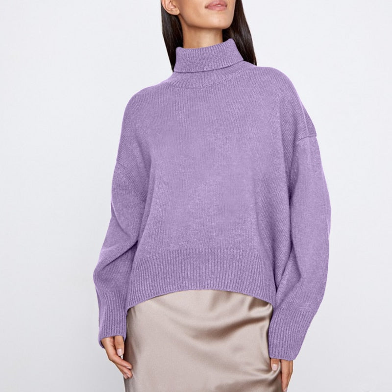 Valenzora | Stylische klassische Rollkragenpullover für Damen im Herbst