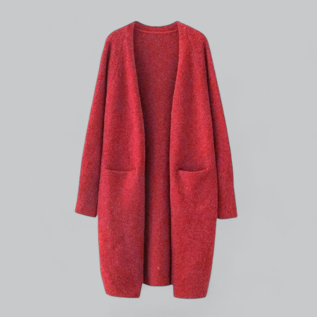 Valenzora | Classic Long Cashmere Cardigan for Women