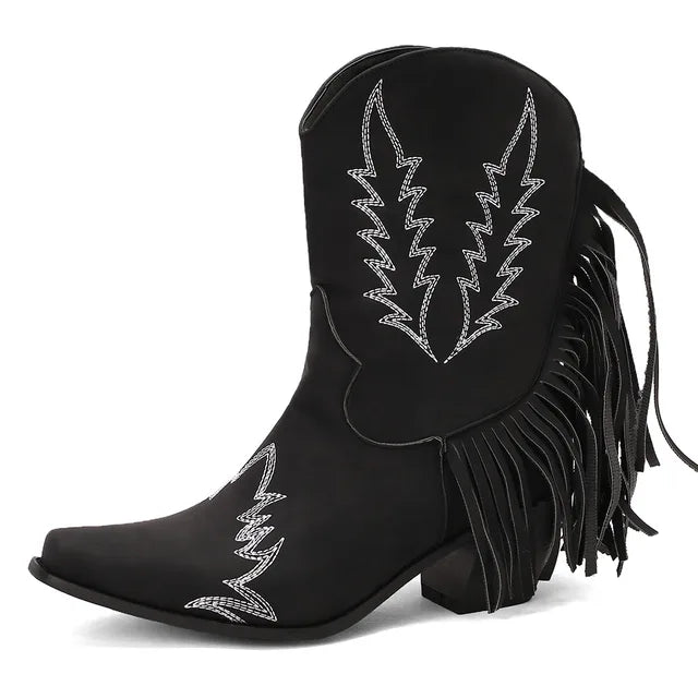 Valenzora | Cowboystiefeletten mit Fransenquaste