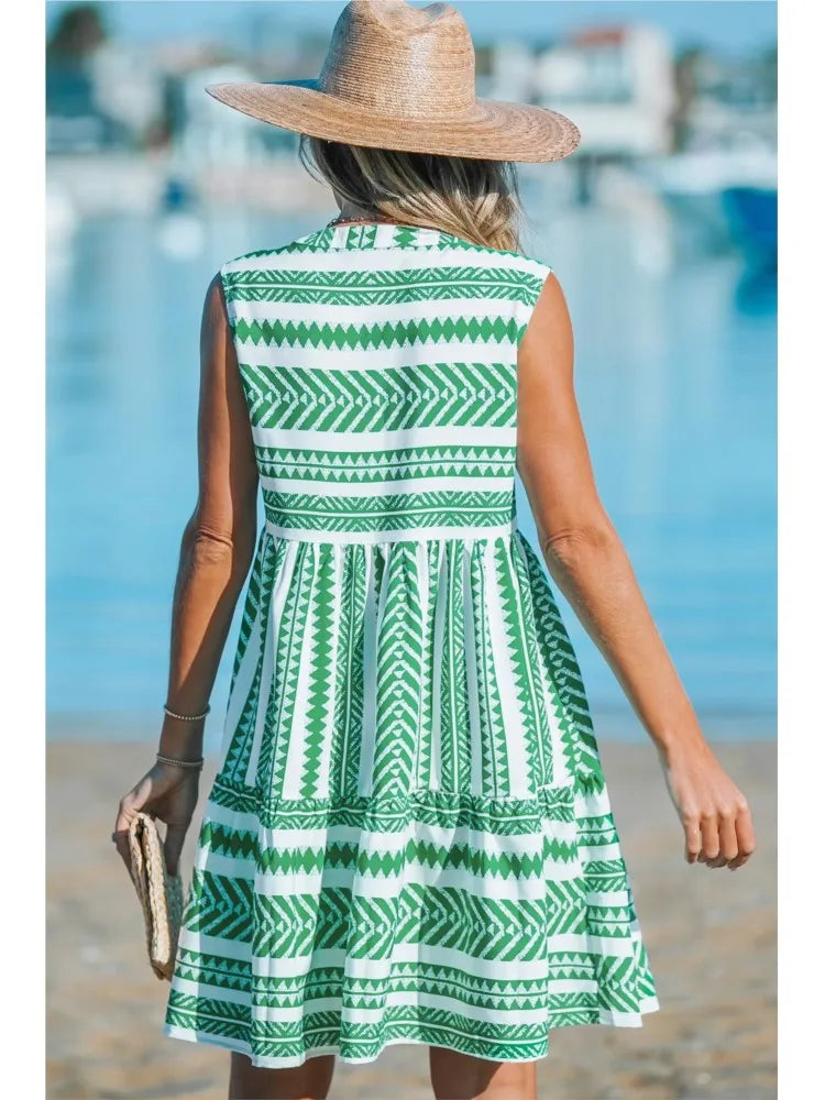 Valenzora | Striped Midi Dress
