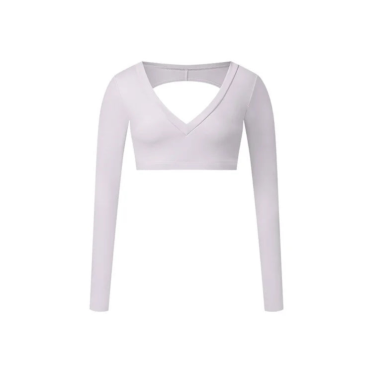Valenzora | Women's long-sleeved sports top with V-neck