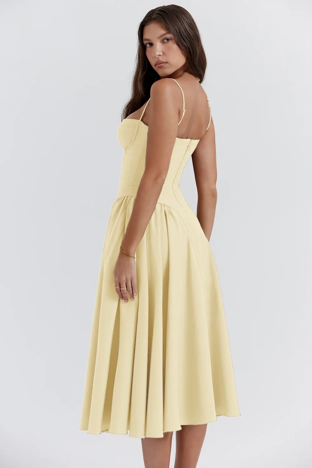 Valenzora | Ärmelloses Midikleid mit Korsett-Passform