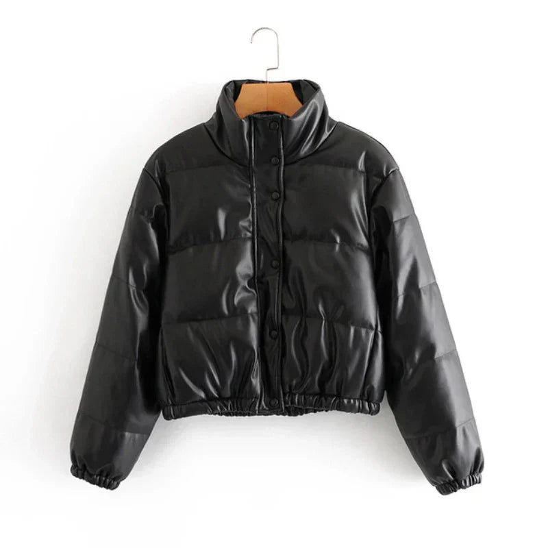 Valenzora | Padded leather jacket for women