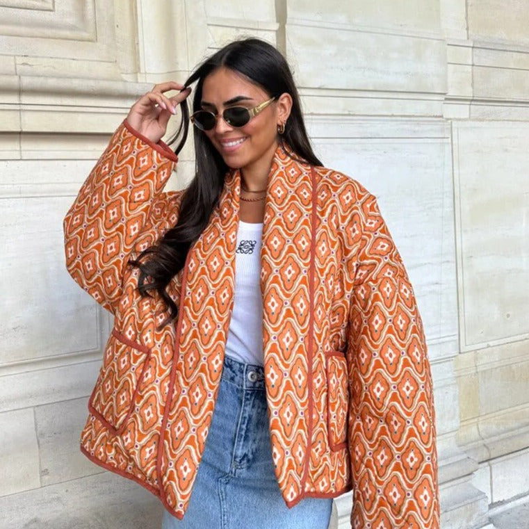 Valenzora | Elegant floral patterned jacket