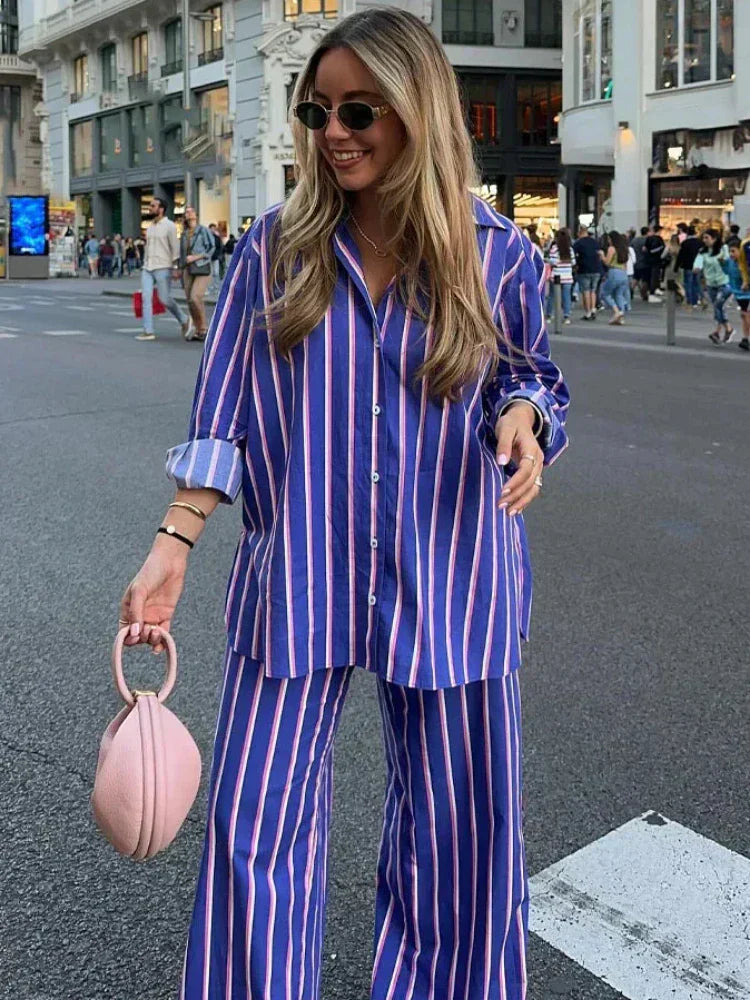 Valenzora | Striped Oversized Set