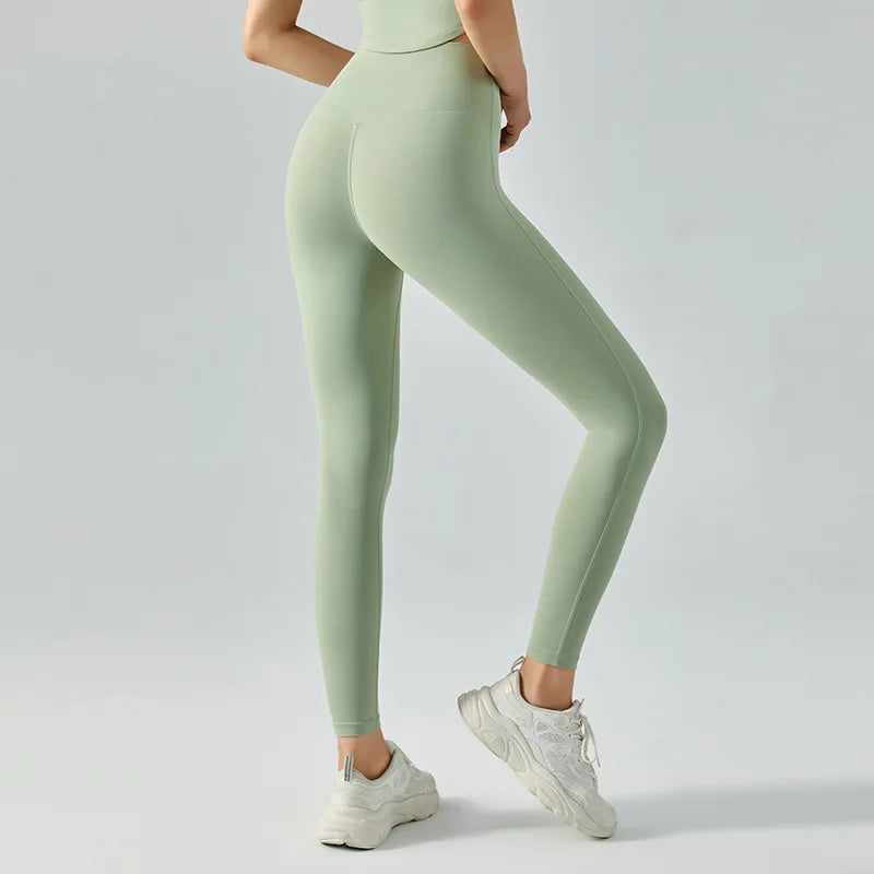 Valenzora | Emily Sportswear Naked High-Waisted Tight Yoga Pants Doppelseitig gebürstet Pfirsich Po-liftend Lauf-Sport-Fitness-Leggings