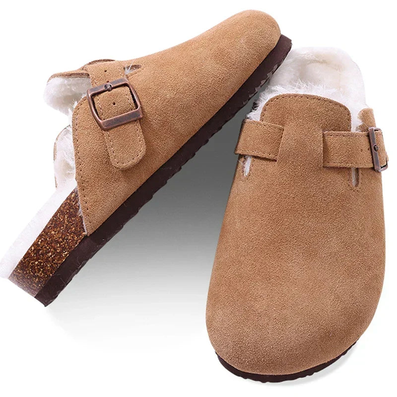 Valenzora | Women's mules – non-slip warm winter slippers