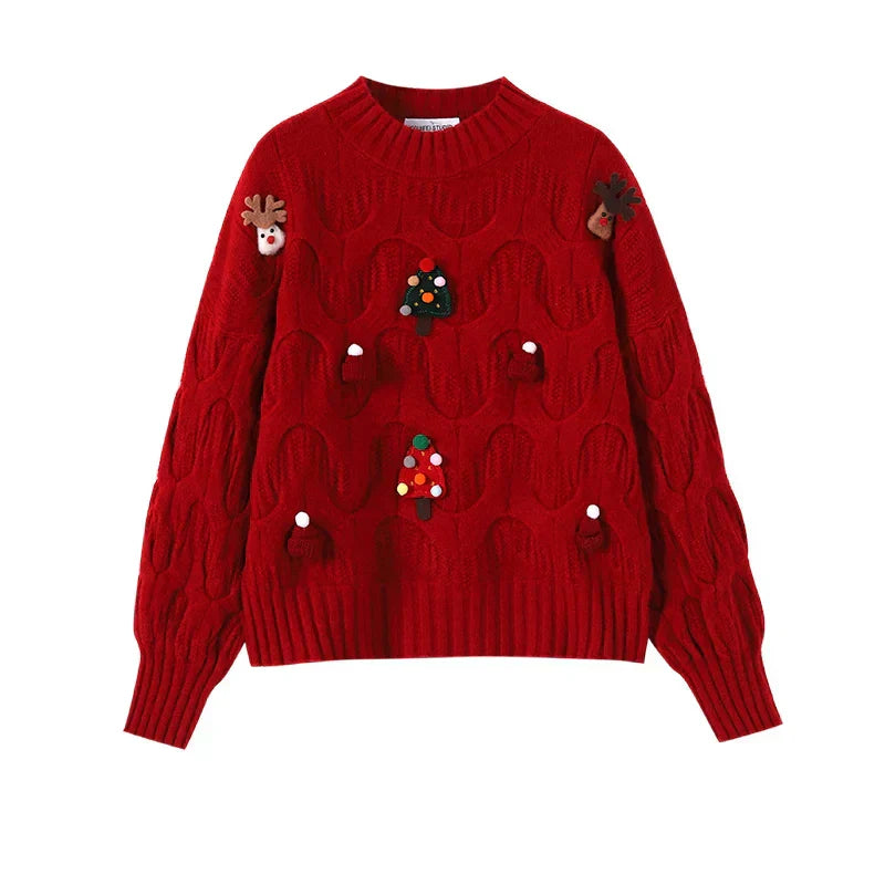 Valenzora - Hässlicher Weihnachtspullover - Weihnachtspullover für Damen im Vintage-Stil