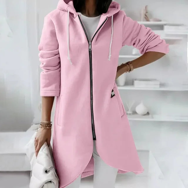 Valenzora | Kapuzen-Cardigan mit abgerundetem Saum