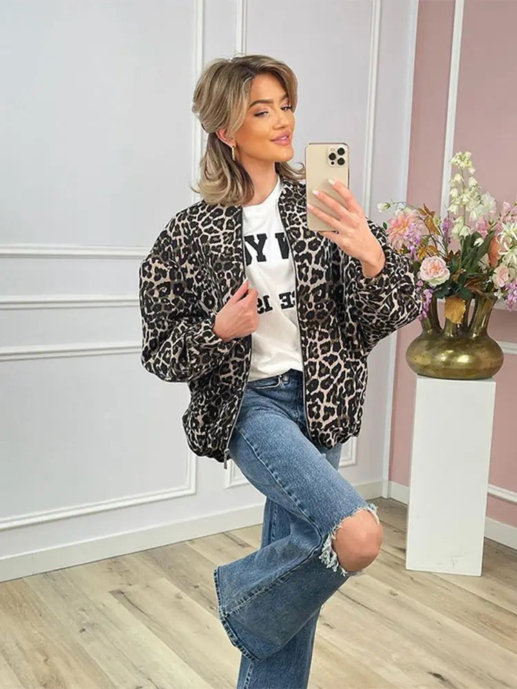 Valenzora | Leopard print jacket for women