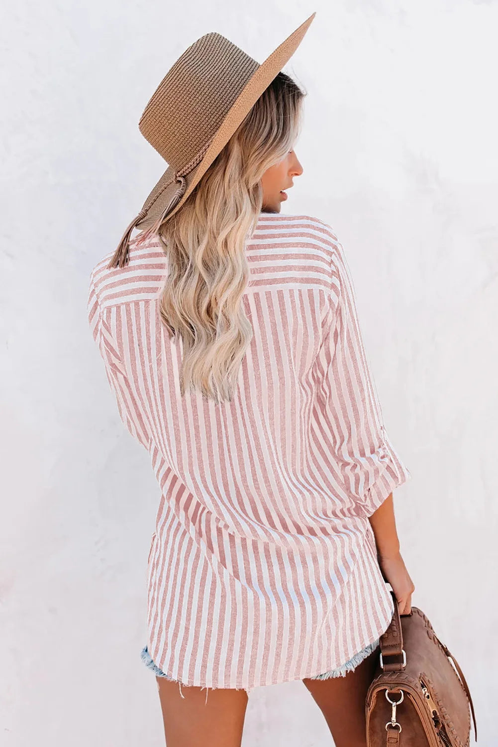 Valenzora | Classic Striped Button-Down Shirt for Women
