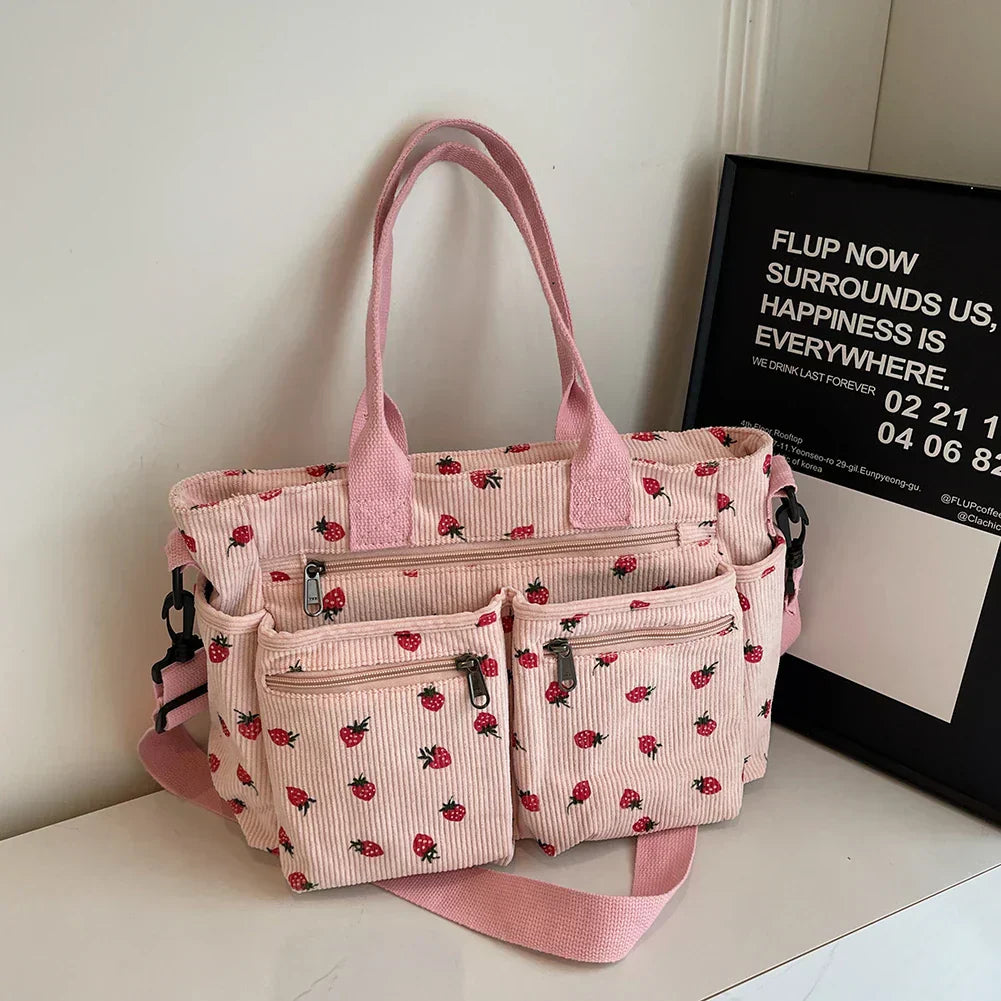 Valenzora | Strawberry Corduroy Bag