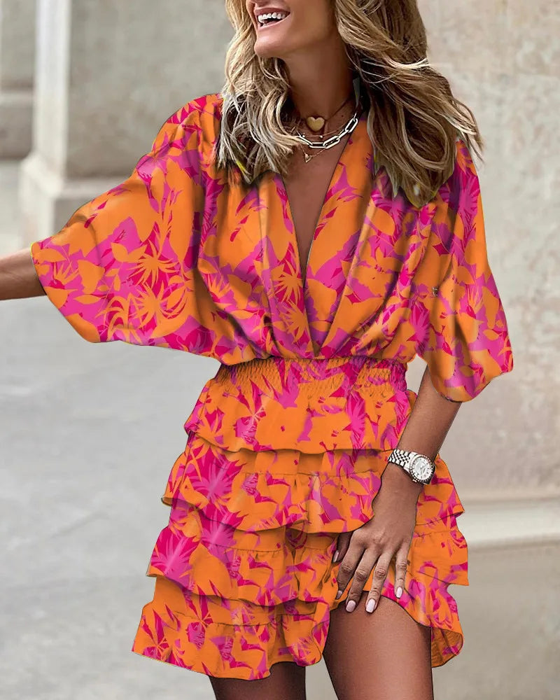 Valenzora – Stylisches, bedrucktes Minikleid