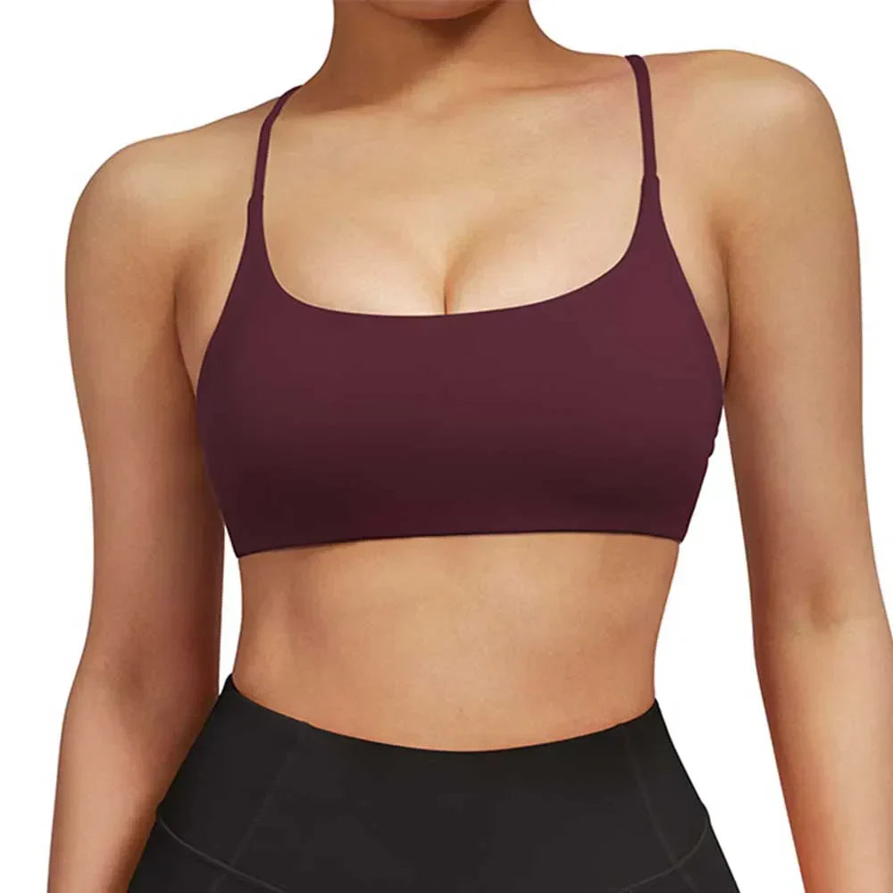 Valenzora | Backless Shockproof Fitness Sports Bra with Padding for Women