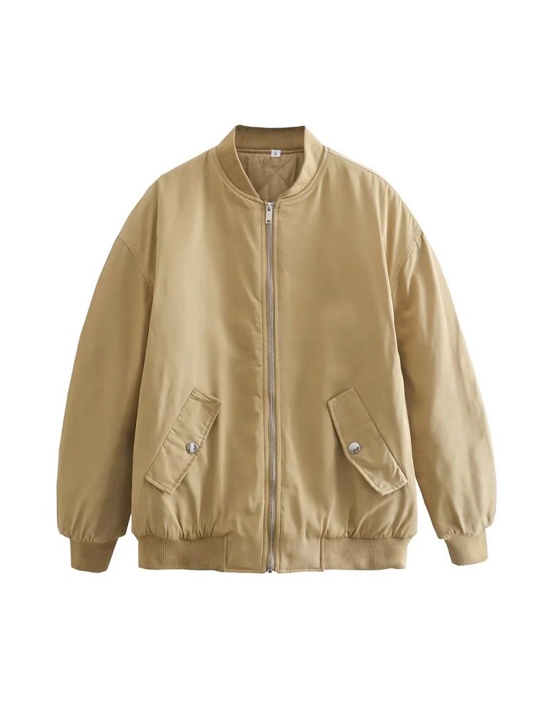 Valenzora Women's Jackets | Women's Jackets with Pockets: Stand-up Collar Outerwear