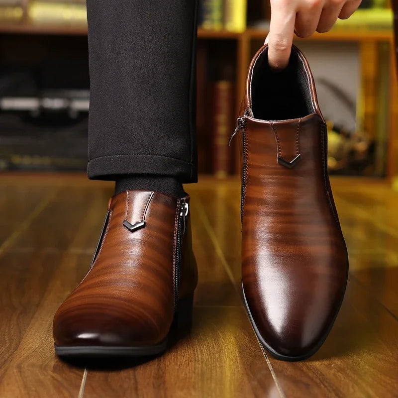 Valenzora | Lederstiefel mit Reißverschluss