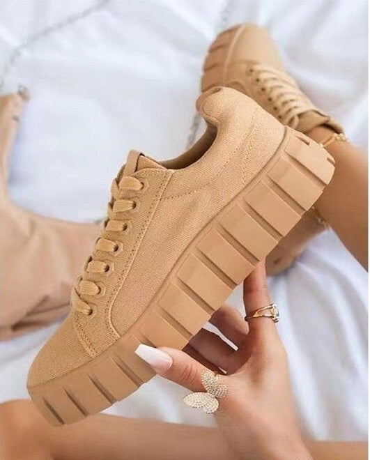 Valenzora | Suede Sneakers with Chunky Platform for Women