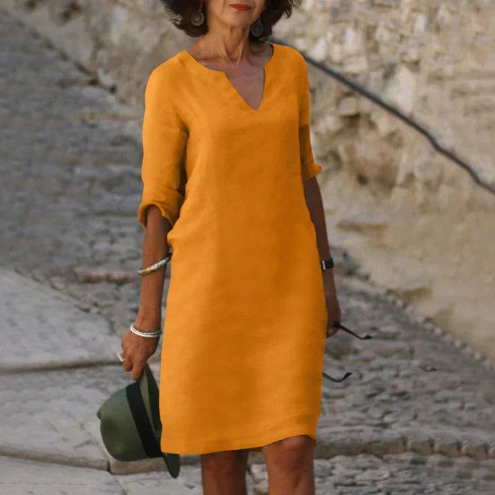 Valenzora | Elegant summer dress with V-neck