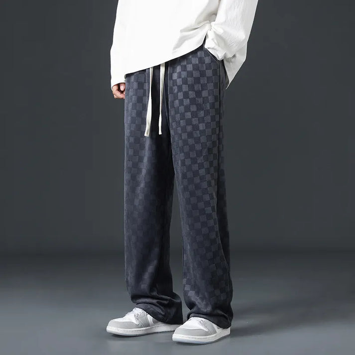 Valenzora | Stylish jogging pants with a checkered pattern