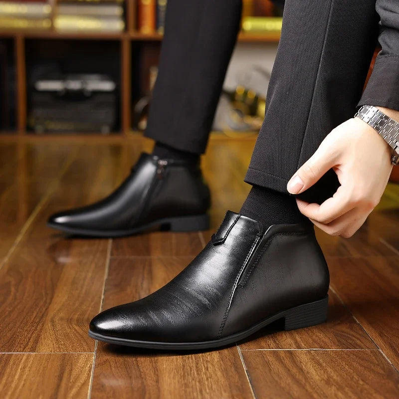 Valenzora | Lederstiefel mit Reißverschluss