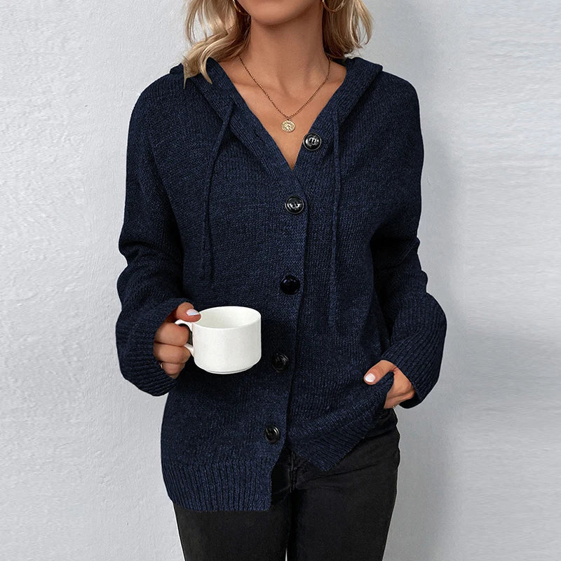 Valenzora | Bequemer Cardigan mit Kapuze
