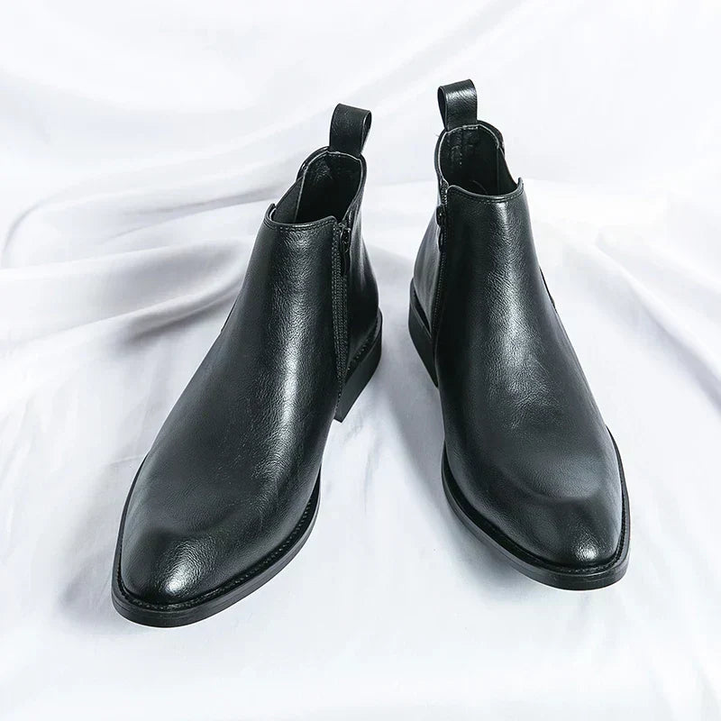Valenzora | Lederstiefel mit Reißverschluss