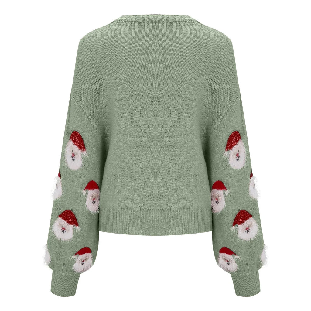 Valenzora – Hässlicher Weihnachtspullover – Weihnachtsmann-Muster-Pullover