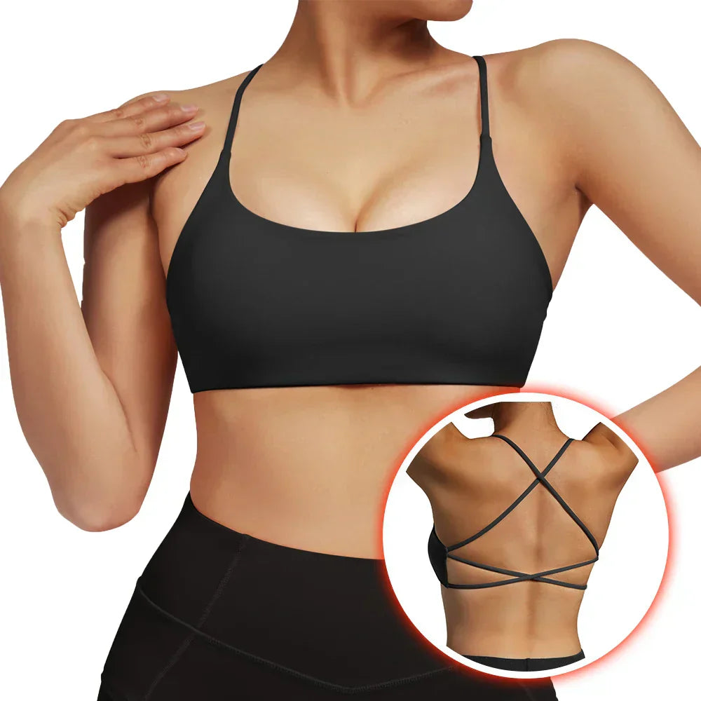 Valenzora | Backless Shockproof Fitness Sports Bra with Padding for Women