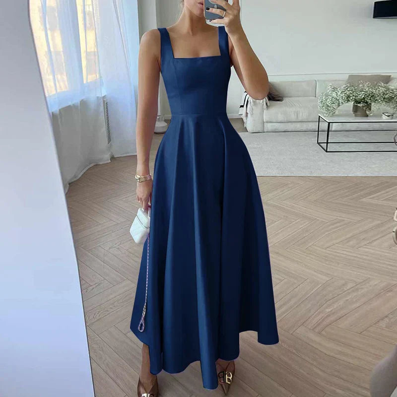 Valenzora | Modernes ärmelloses Maxikleid mit hoher Taille für Damen