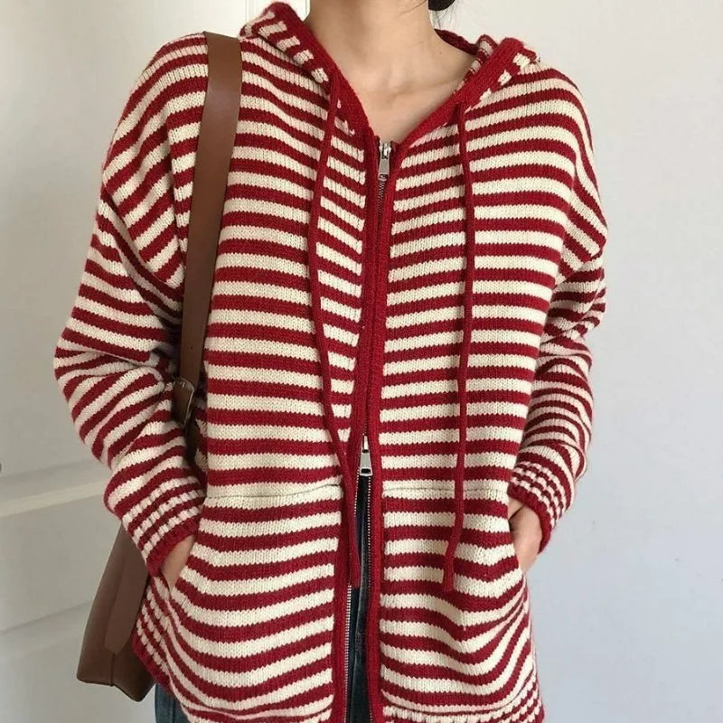 Striped Hoodie Sweatshirt