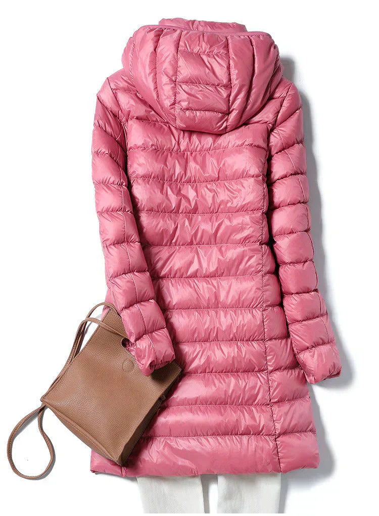 Valenzora | Women's Puffer Jacket - Quilted Winter Jacket with Hood and Zipper