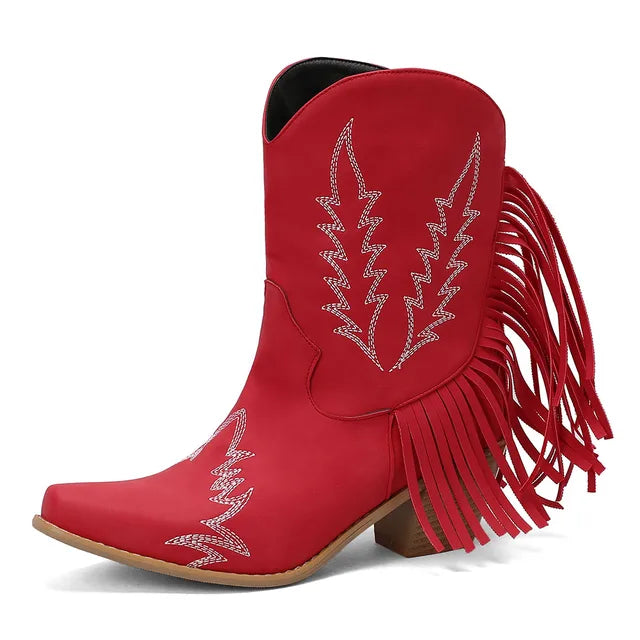 Valenzora | Cowboystiefeletten mit Fransenquaste