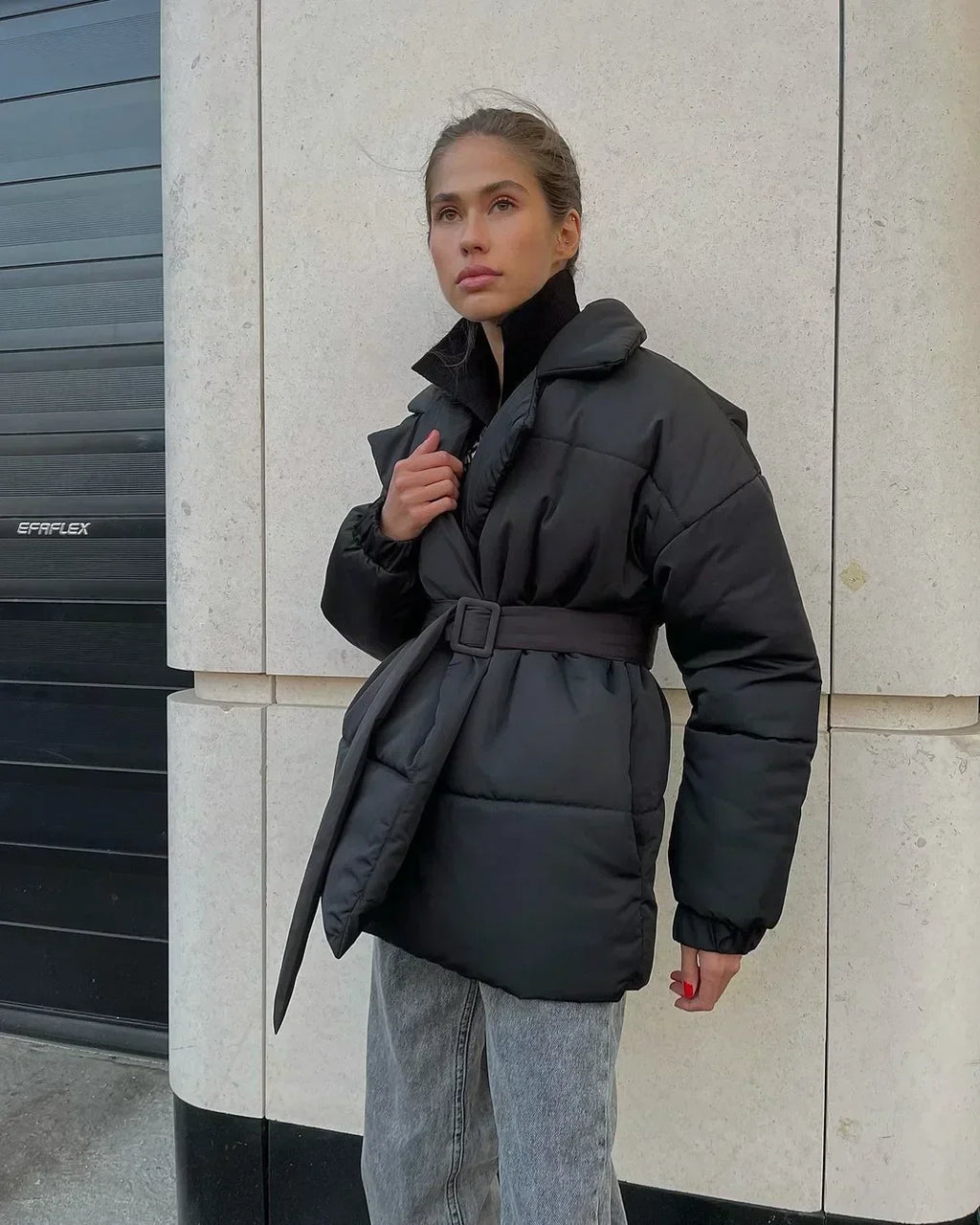 Valenzora - Puffer jacket - With belt