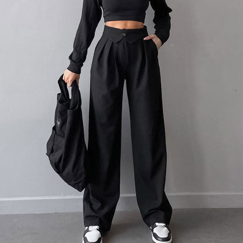 Valenzora | Stylish high-waisted trousers with pleats