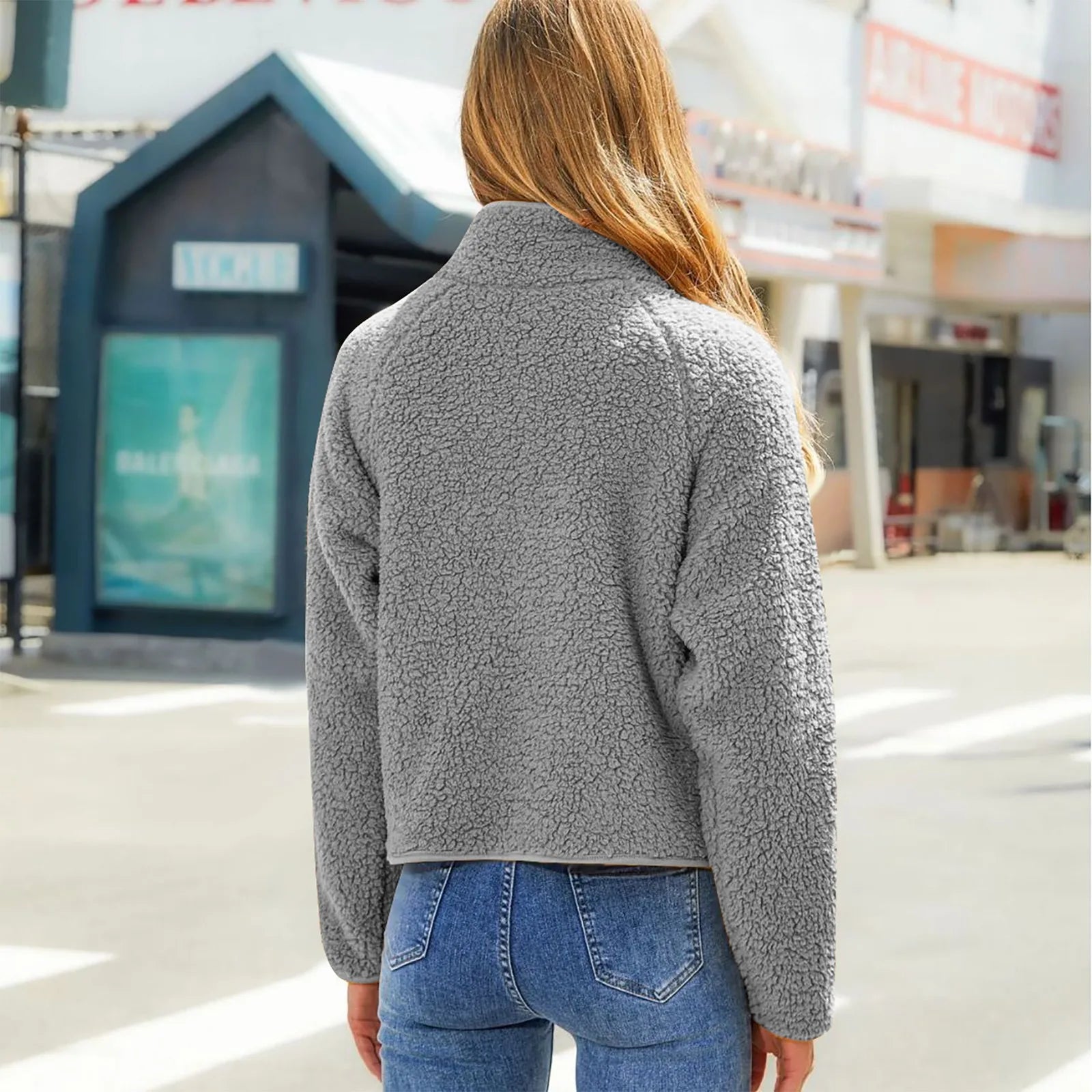 Valenzora - Women's Bomber Jacket with Zipper
