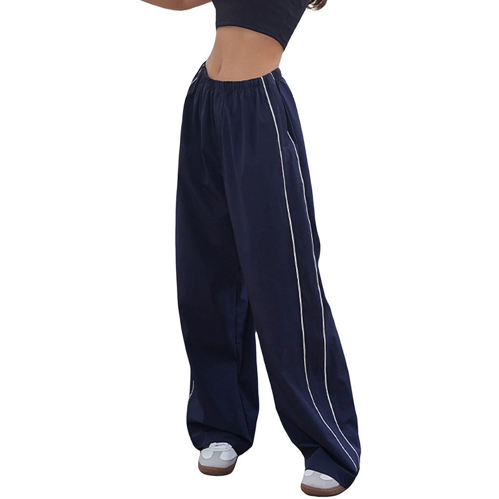 Valenzora Generous Cargohose | Damen Kordelzug Elastische Niedrige Taille Parachute-Hose