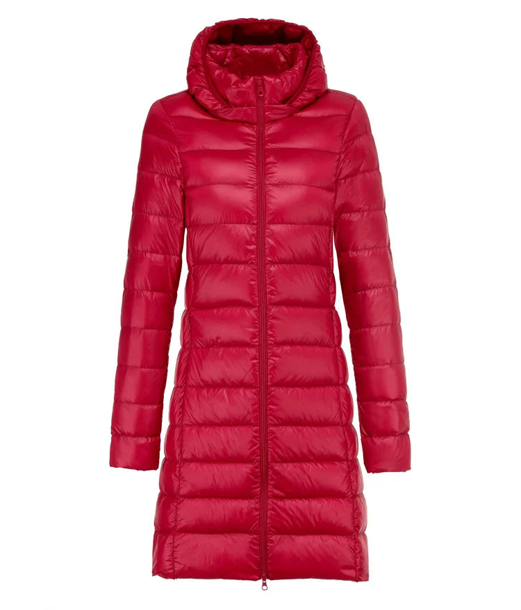 Valenzora | Lange leichte Daunenjacke