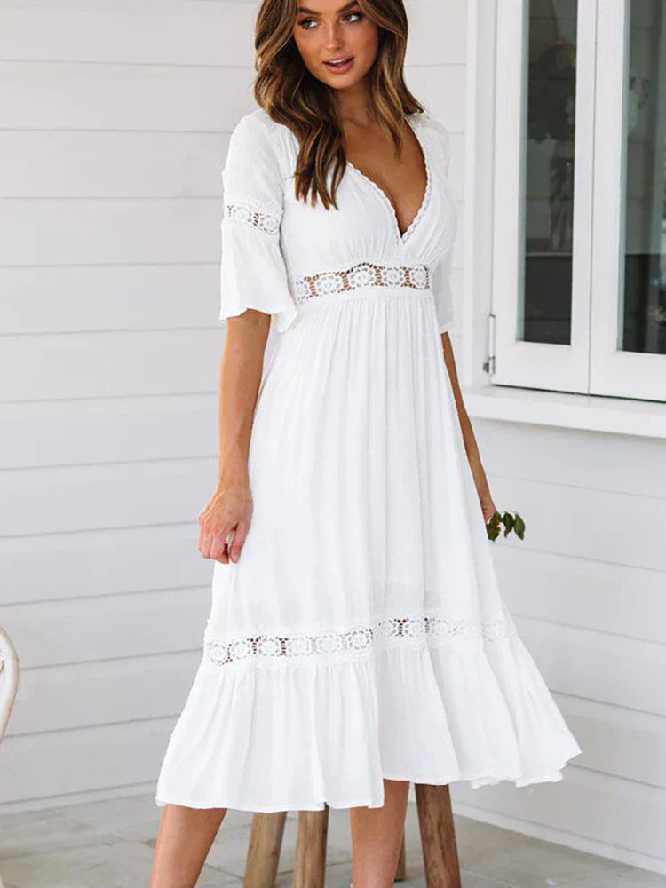 Valenzora | Boho Midi Dress