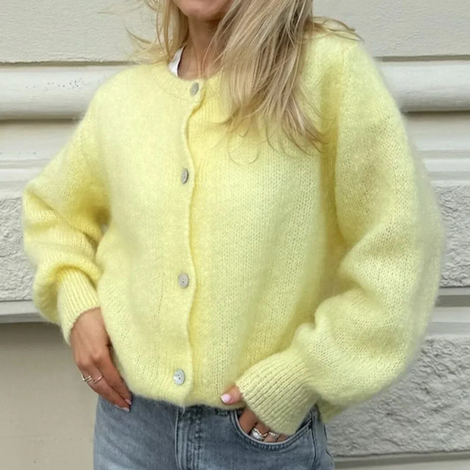 Valenzora | Long-sleeved knit cardigan