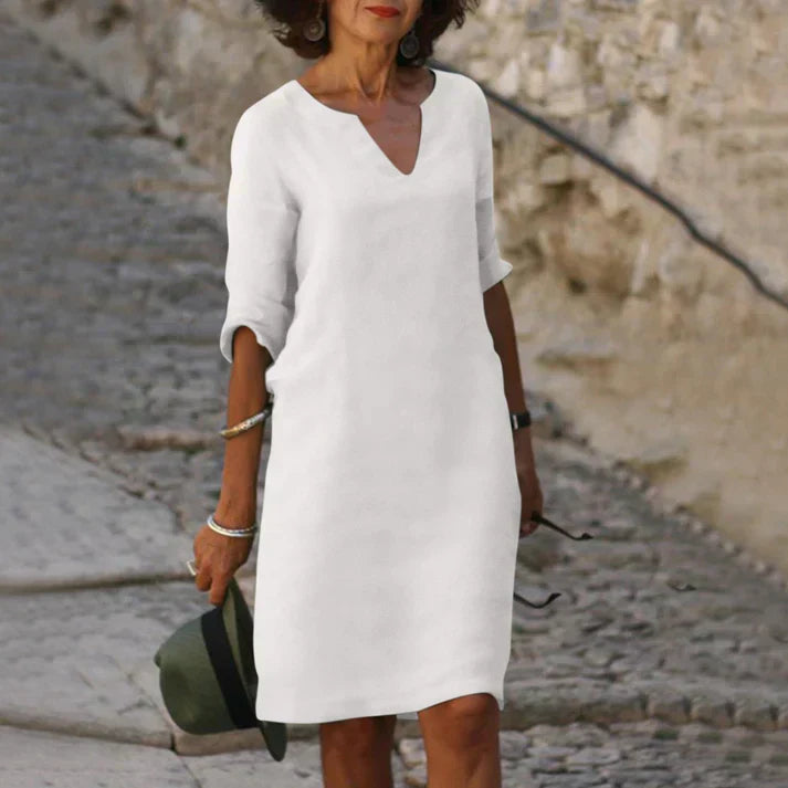 Valenzora | Elegant summer dress with V-neck