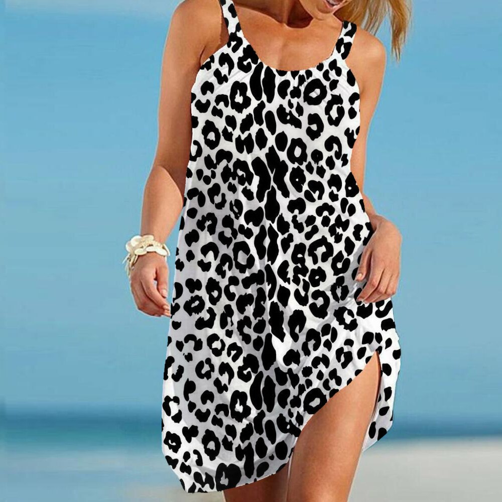 Valenzora | Kleid mit wildem Leopardenmuster
