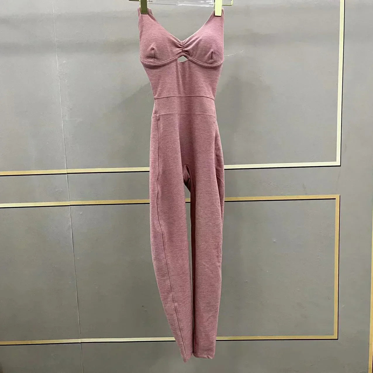 Valenzora | Sporty Jumpsuit Women's Sportswear Push-Up Gym Set Women's Fitness Overall Lycra Sports Outfit for Women Sportswear Yoga Clothing Pink