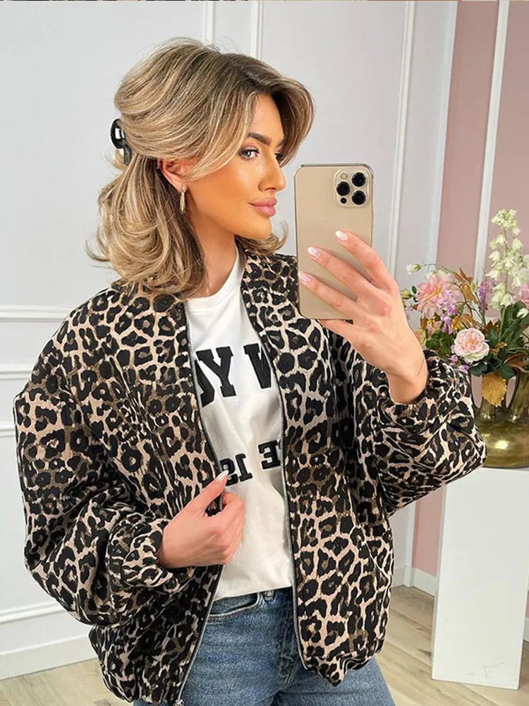 Valenzora | Leopard print jacket for women