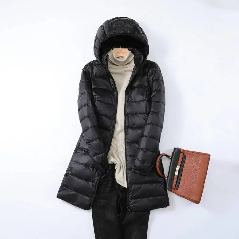 Valenzora - Women's wearable puffer coat with detachable hood