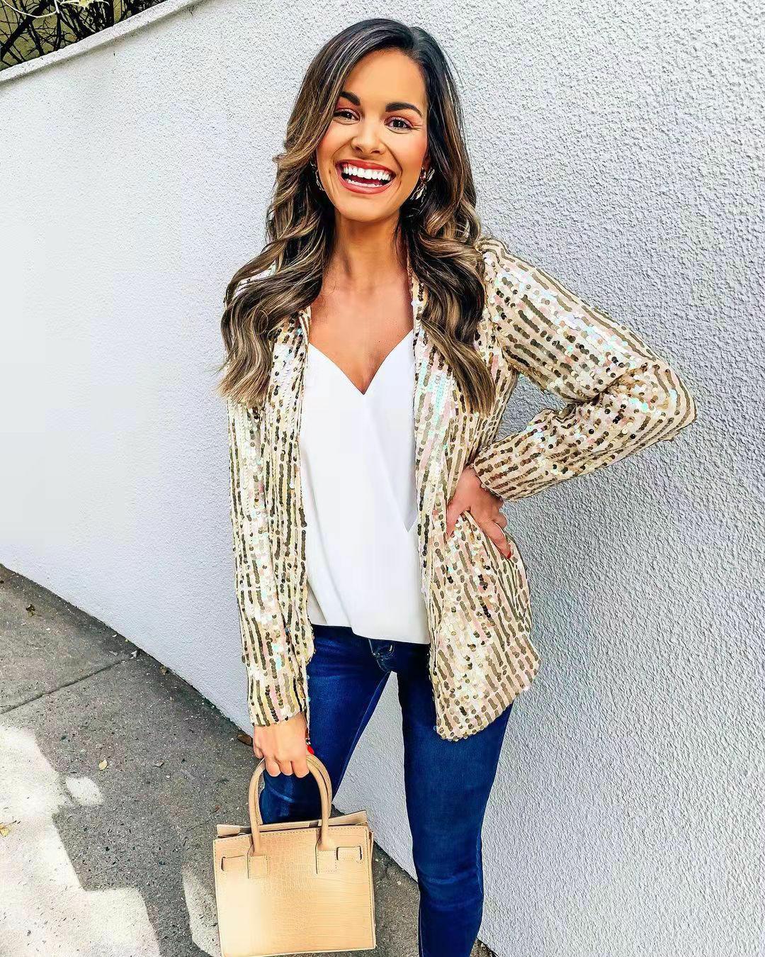 Valenzora | Shiny blazer for women - Elegant and glamorous