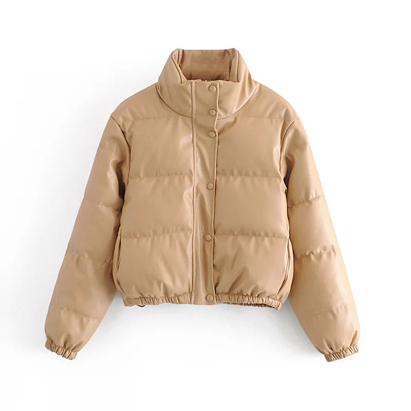 Valenzora | Padded leather jacket for women