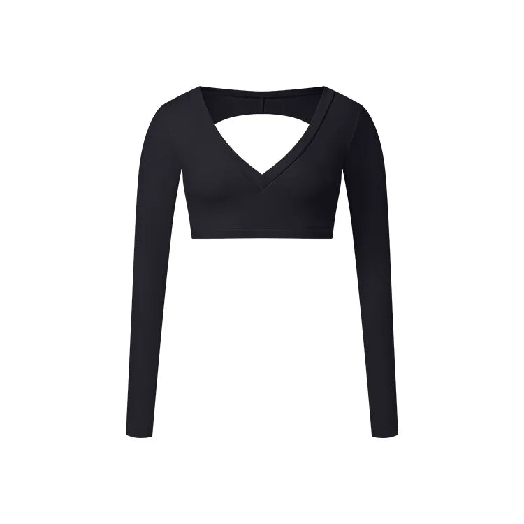 Valenzora | Women's long-sleeved sports top with V-neck