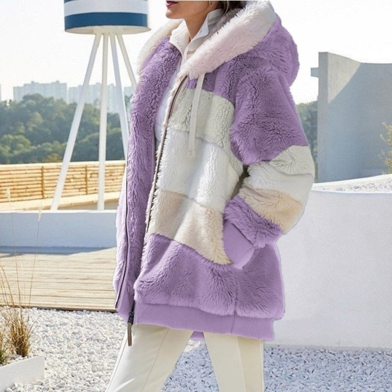 Strickjacke mit Kapuze