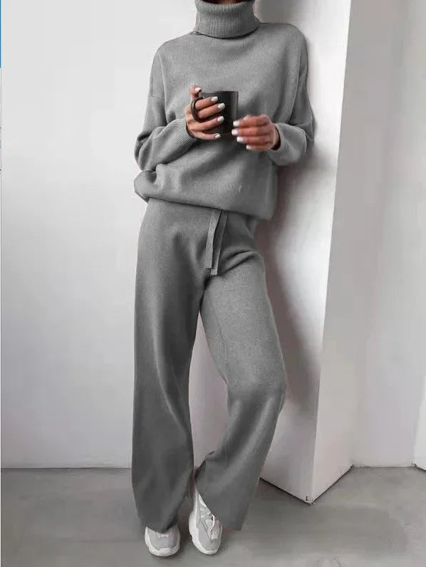 Valenzora - Turtleneck Long Sleeve Knit Set