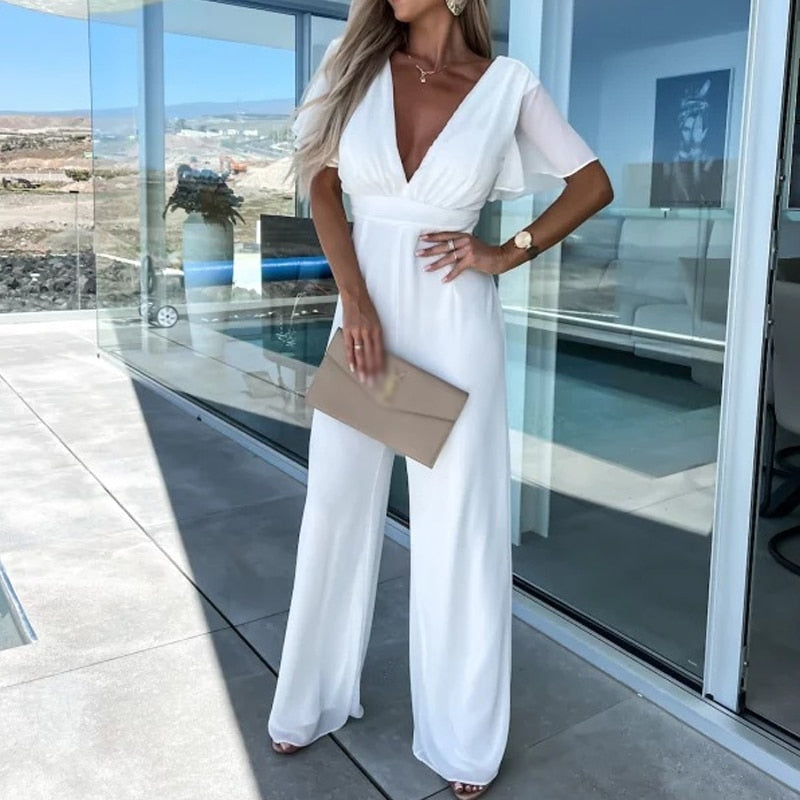Valenzora | Eleganter Jumpsuit mit weitem Bein